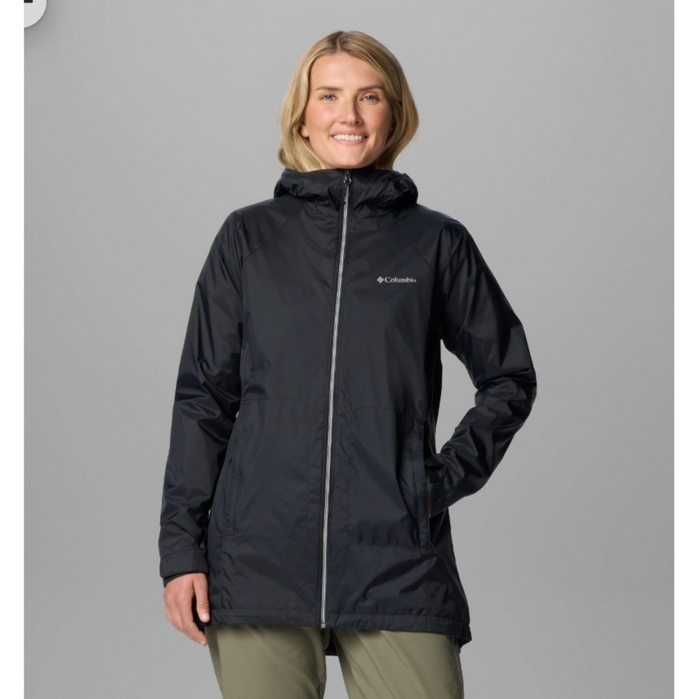 Columbia Switchback Lined Long Jacket XXL Black Rain Protector New with Tags